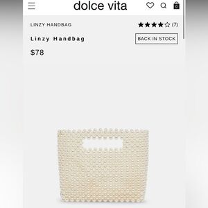 Dolce Vita Linzy Handbag. Never used, new with tags! Perfect bridal accessory.